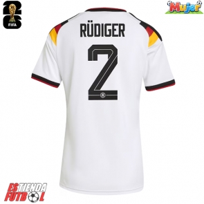 Alemania Antonio Rudiger #2 Primera Equipación Mujer Mundial 2026 Manga Corta